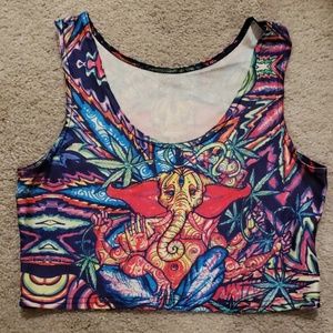 Elephant Mary Jane Crop Top